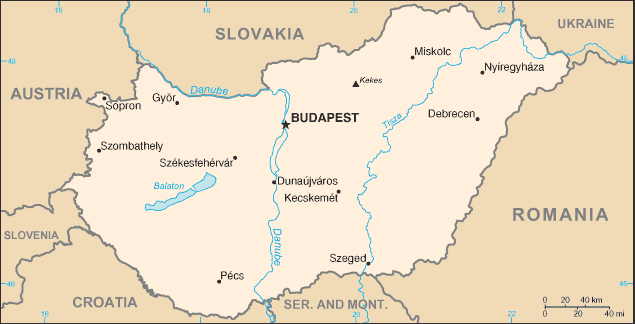 Map: HUNGARY