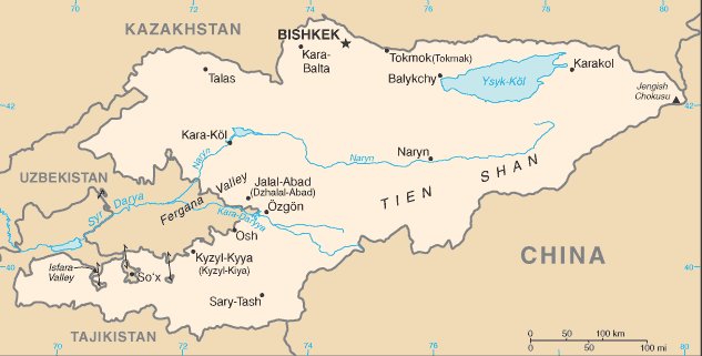 Map: KYRGYZSTAN