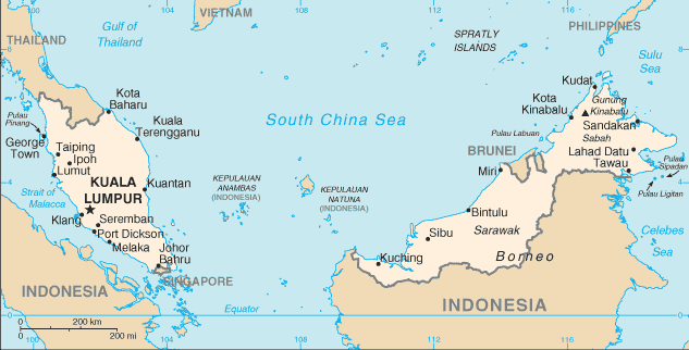 Map: MALAYSIA
