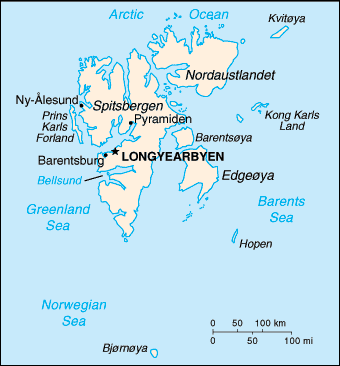 Map: SVALBARD AND JAN MAYEN