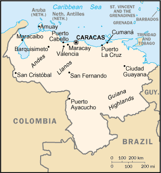 Map: VENEZUELA